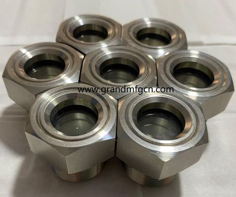 Metric thread M22 M24 M26 M27 M30X1.5 quality stainless steel bulls eye hexagon sight glasse for industrial PUMPS