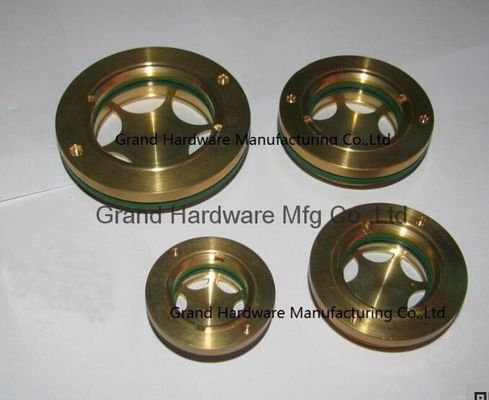 BSP 1 1/2&quot; brass sight glass flow liquid level gauge circular oil level sight glass indicator for pumps custom