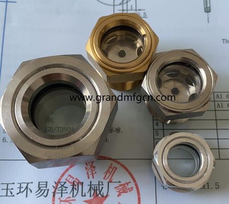 UNF1-3/4 oil level sights with hexagon nut for tank oil level checking Oil level sight glass oil level gauge indicatior  GM-BN12 GM-BG12 GM-BN34 GM-BN10 GM-BN20 GM-BM20
