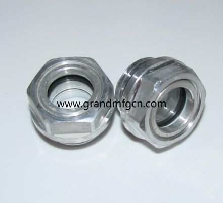corrosion resistant sewing machine aluminum sight gauge indicators hex Oil level sight glass oil level gauge indicatiors