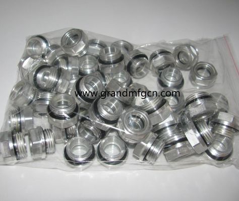 G1 1/4&quot; Aluminum blower lubrication system Oil levels Hex screw-in Oil level sight glass oil level gauge indicatiors