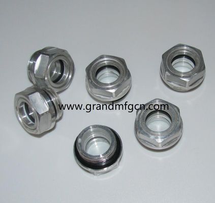 G1/4”3/8&quot;corrosion resistant blower aluminum oil levels hex screw-in Oil level sight glass oil level gauge indicatiors