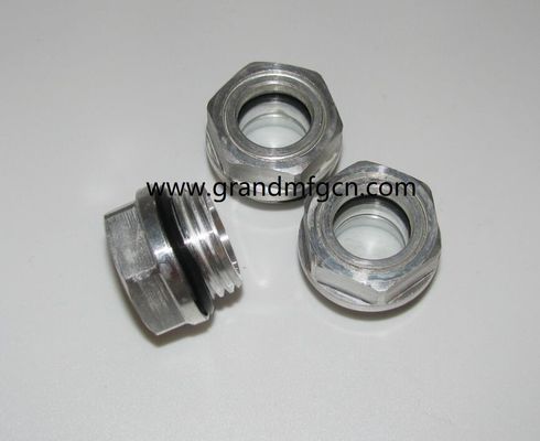 M27X1.5 Aluminum blower lubrication system Oil levels Hex screw-in Oil level sight glass oil level gauge indicatiors