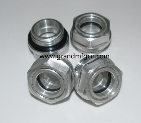 M24X1.5 Aluminum blower lubrication system Oil levels Hex screw-in Oil level sight glass oil level gauge indicatiors