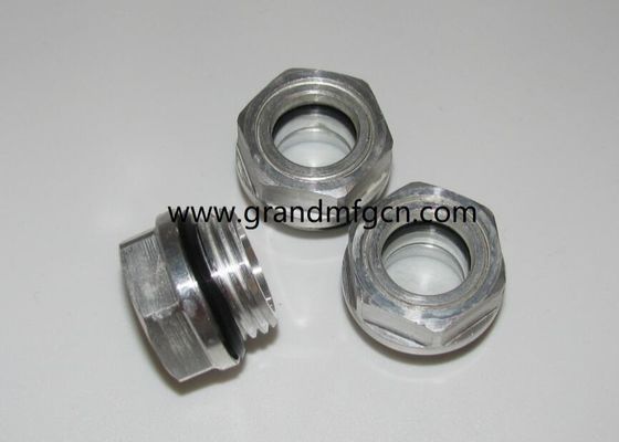 G1 1/4&quot; Aluminum blower lubrication system Oil levels Hex screw-in Oil level sight glass oil level gauge indicatiors
