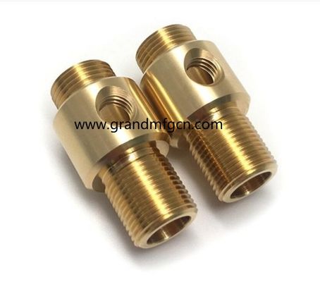 custom precision metal machined parts quality brass turned parts NPT male thread connectors brass fittings