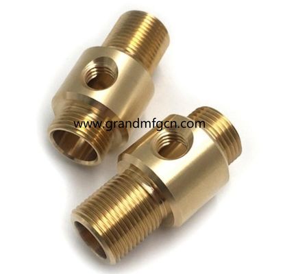custom precision metal machined parts quality brass turned parts NPT male thread connectors brass fittings