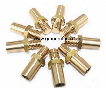 custom precision metal machined parts quality brass turned parts NPT male thread connectors brass fittings
