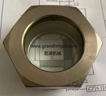 NPT 2&quot; BITZER refrigeration fused steel sight glass with red ball fused sight window oil sight glass plug