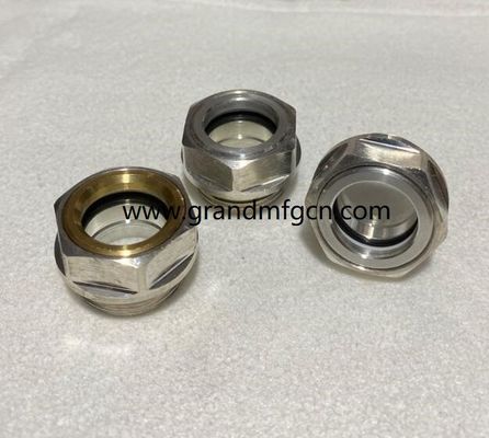 G1/2”corrosion resistant blower aluminum oil levels hex screw-in Oil level sight glass oil level gauge indicatiors