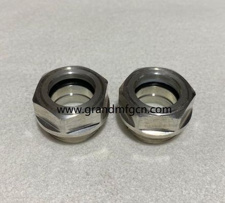 M24M28X1.5 corrosion resistant blower aluminum site glass hex screw-in Oil level sight glass oil level gauge indicatiors