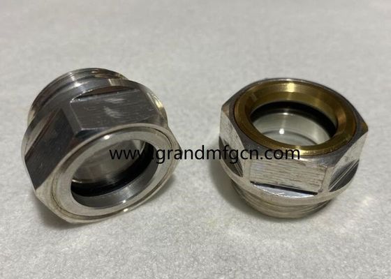 M22M26X1.5 corrosion resistant blower aluminum site glass hex screw-in Oil level sight glass oil level gauge indicatiors