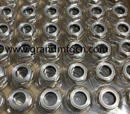 G1/4”3/8&quot;corrosion resistant blower aluminum oil levels hex screw-in Oil level sight glass oil level gauge indicatiors