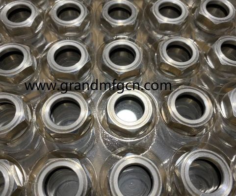 M42X1.5 M27X1.5 Aluminum anodizing color milled hex screw-in Oil level sight glass compressor oil level gauge indicatior