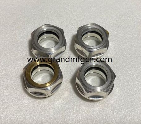 M33 M24X1.5 aluminum anodizing color sight glass hex screw-in Oil level sight glass oil level gauge indicatiors