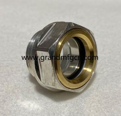 M24M28X1.5 corrosion resistant blower aluminum site glass hex screw-in Oil level sight glass oil level gauge indicatiors