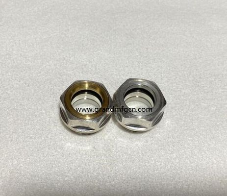 M24M28X1.5 corrosion resistant blower aluminum site glass hex screw-in Oil level sight glass oil level gauge indicatiors