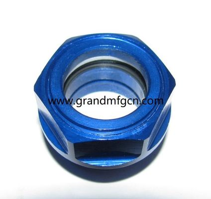 M24M28X1.5 blower aluminum anodizing color sight glass hex screw-in Oil level sight glass oil level gauge indicatiors