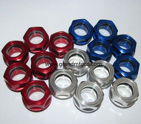 M33 M27X1.5 aluminum anodizing color sight glass hex screw-in Oil level sight glass oil level gauge indicatiors