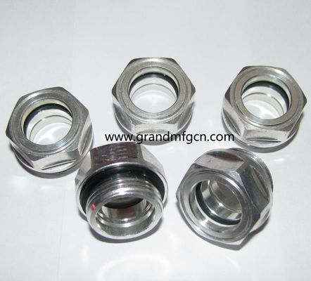 M22 M18X1.5 aluminum anodizing color sight glass hex screw-in Oil level sight glass oil level gauge indicatiors
