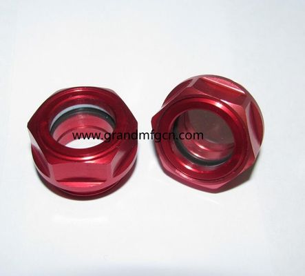 M27x1.5 M18X1.5 aluminum anodizing color sight glass hex screw-in oil level sight glass oil level gauge indicatiors