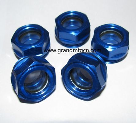 M27x1.5 M18X1.5 aluminum anodizing color sight glass hex screw-in oil level sight glass oil level gauge indicatiors