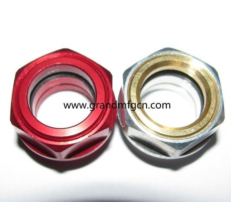 M27x1.5 M18X1.5 aluminum anodizing color sight glass hex screw-in oil level sight glass oil level gauge indicatiors