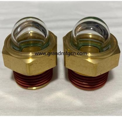 male NPT thread 3/8 INCH clear domed oil level sight indicator hex screw-in Oil level sight glass with thread lock