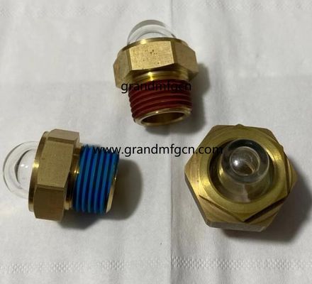 male NPT pipe threads 1/2 inch domed shaped flow liquid level gauge oil level sight glass indicator for pumps custom