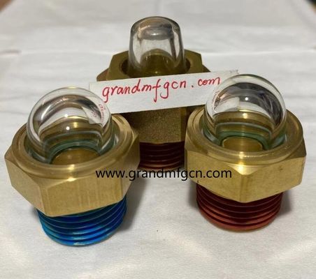 male NPT pipe threads 1/2 inch domed shaped flow liquid level indicators oil level sight glass gauge for pumps