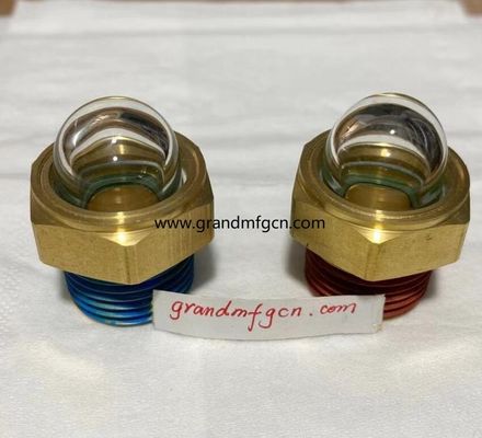 male NPT pipe threads 1/2 inch domed shaped flow liquid level gauge oil level sight glass indicator for pumps custom