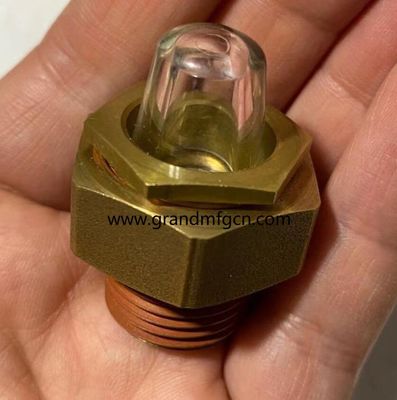 in stock NPT thread 3/8 INCH clear domed oil level sight indicators hex screw-in Oil level sight glass with thread lock