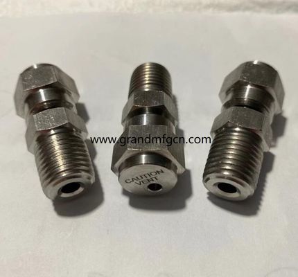 NPT1/2 inch stainless steel 316 release valve withstand 2800PSI pressure in stock custom precision machined part