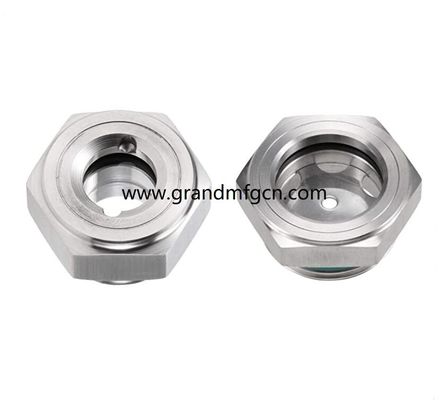 M36X1.5 Automotive Industries lab Equipmen stainless steel 304 oil sight glass window with transparent glass