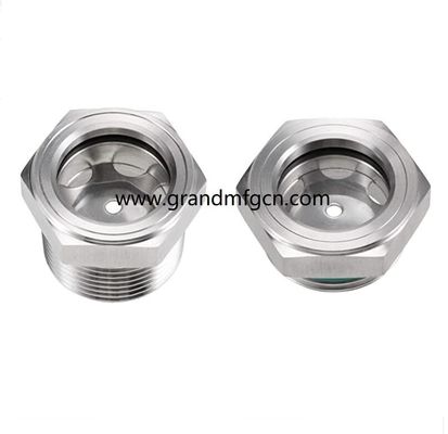 G1 1/4 INCH stainless steel 304 oil sight glass window in stock hex Oil level sight glass oil level gauge indicatiors