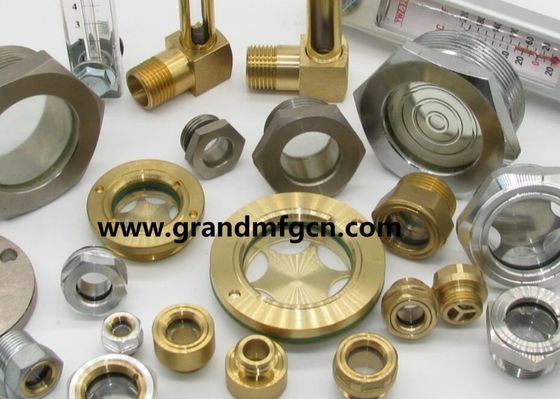 BSP 1 1/2&quot; brass sight glass flow liquid level gauge circular oil level sight glass indicator for pumps custom
