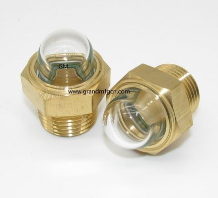 in stock NPT thread 3/8 INCH clear domed oil level sight indicators hex screw-in Oil level sight glass with thread lock