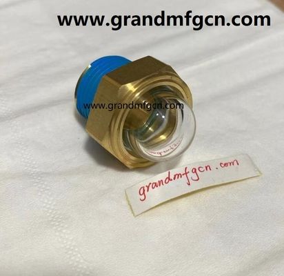 male NPT thread 1 INCH brass domed oil level sight indicator hex screw-in Oil level sight glass with thread lock