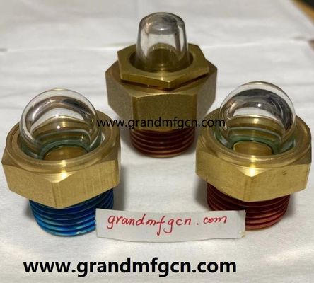 NPT thread 1INCH brass oil level sight glass oil sight window indicator with super transparent dome glass