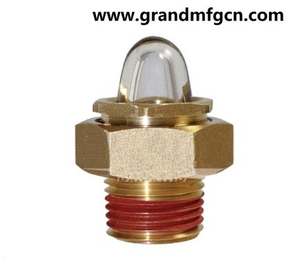 NPT thread 1INCH brass oil level sight glass oil sight window indicator with super transparent dome glass