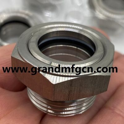 male thread M27X1.5 SS304 sight glass oil sight window for Lab Instant Coffee Chemical Egg Washing Powder Milk Vacuum