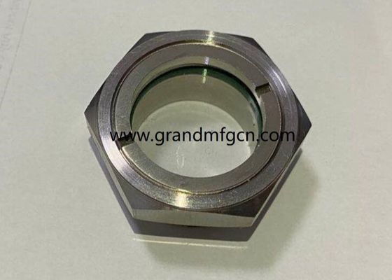 Male NPT thread stainless steel ss316 liquid fluid sight glass with big viewing port oil sight glass gauge 4Mpa