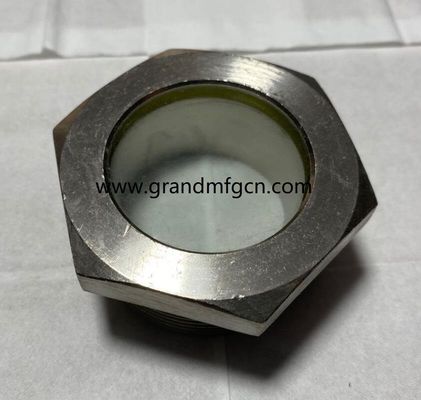 Male NPT thread stainless steel ss316 liquid fluid sight glass with big viewing port oil sight glass gauge 4Mpa