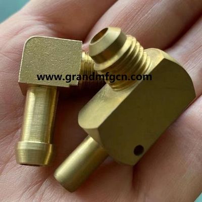 custom precision brass machined parts quality brass turned parts elbow thread connectors brass fittings