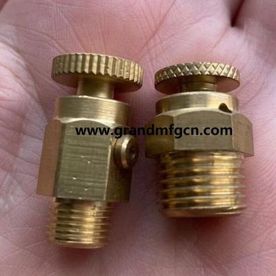 NPT thread radiator vent plugs custom precision brass machined parts quality brass turned parts elbow thread connectors