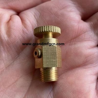 NPT thread radiator vent plugs custom precision brass machined parts quality brass turned parts elbow thread connectors
