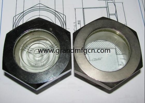 NPT 1 1/4&quot; BITZER refrigeration system fused carbon steel sight glass with red floating ball fused sight window
