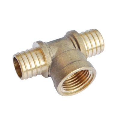 custom precision brass machined parts quality brass turned parts tee thread connectors brass fittings