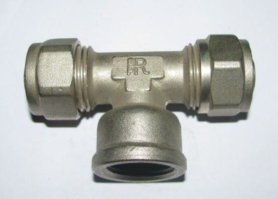 custom precision brass machined parts quality brass turned parts tee thread connectors brass fittings