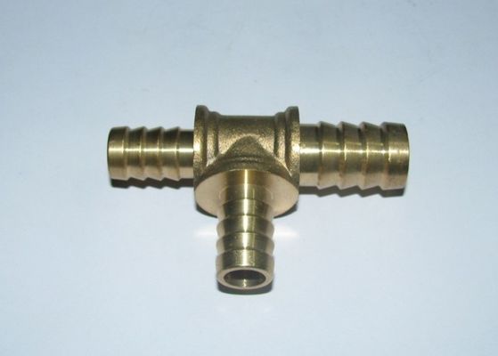 custom precision brass machined parts quality brass turned parts tee thread connectors brass fittings